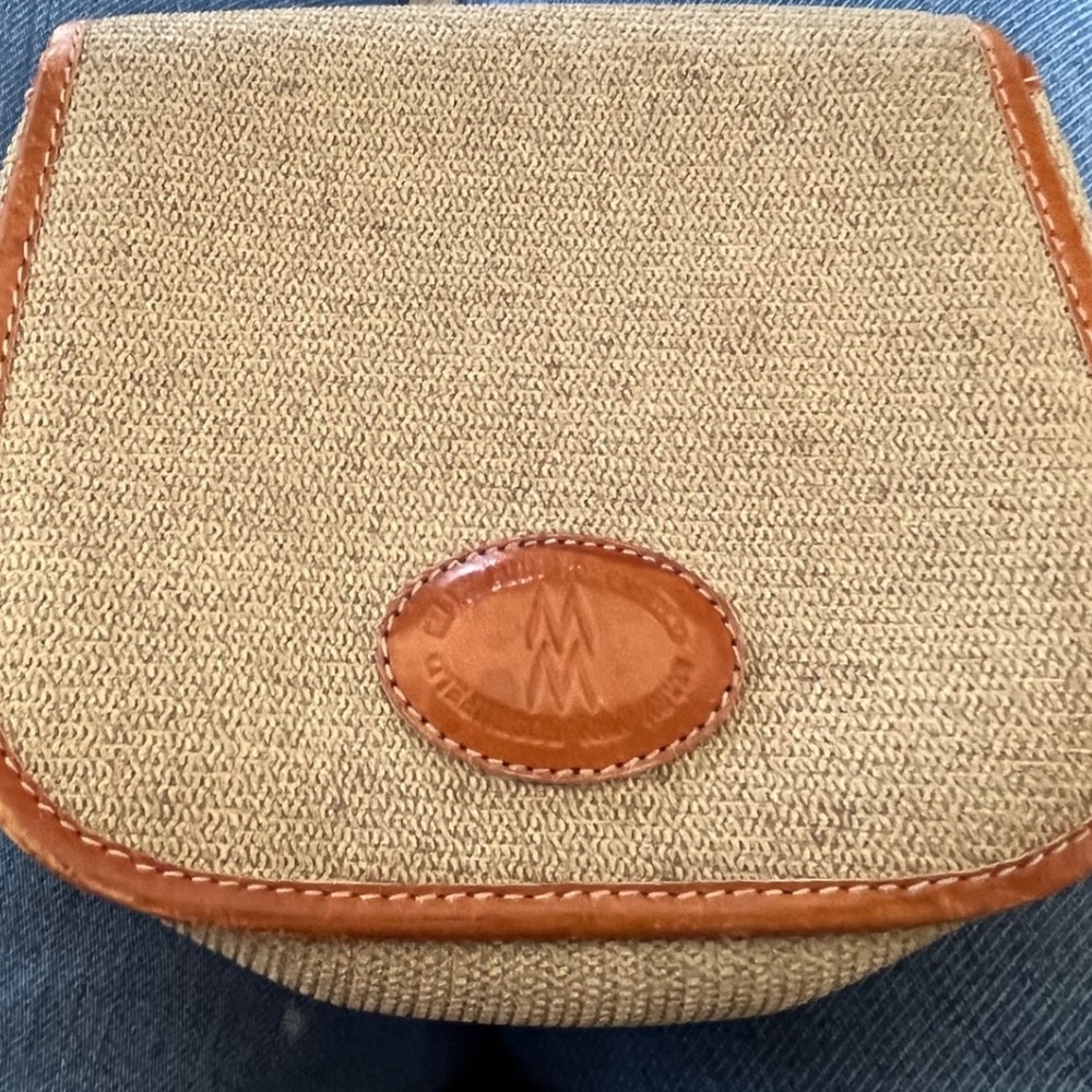 Maryann Rosenfeld Woven Straw Leather Trim Flap Crossbody‎ Bag